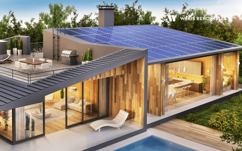 paneles solares y arquitectura moderna