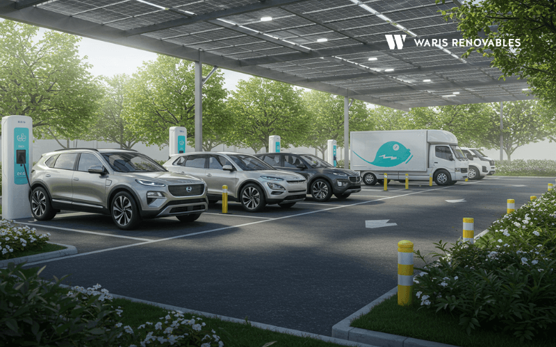 punto recarga domestico vehiculo electrico panel solar