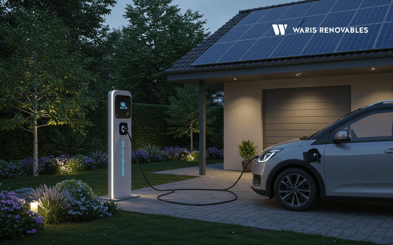 vehiculos electricos cargando estacion recarga publica