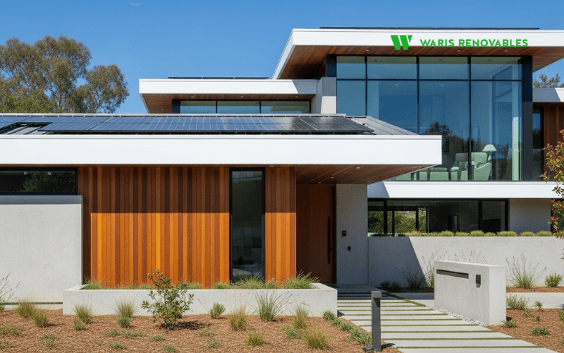 Casa inteligente con tecnologia domotica y eficiencia energetica