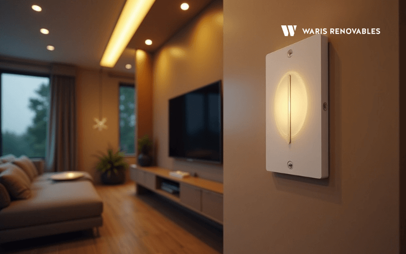 Sistema de iluminacion LED inteligente en hogar moderno