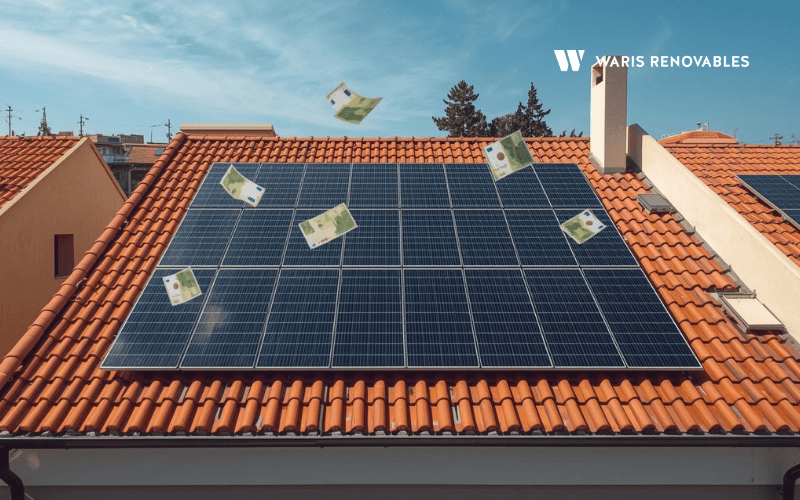 Instalacion de placas solares fotovoltaicas en tejado de vivienda en Madrid