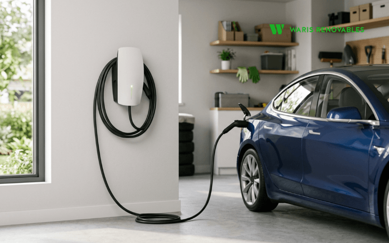 cargador coche electrico wallbox instalado pared garaje vivienda