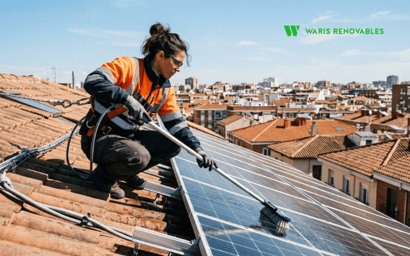 limpieza profesional placas solares tejado madrid
